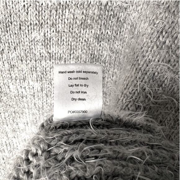 Show Me Your Mumu Gray Fatima Hi-Low Fuzzy Wool Sweater Small Cozycore Lagenlook - Picture 6 of 6